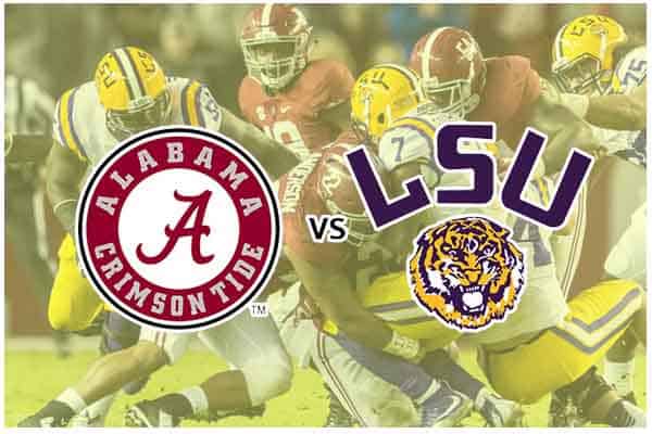 LSU vs AU game logos