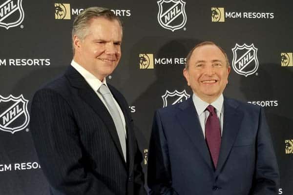 Gary Bettman and Jim Murren NHL MGM