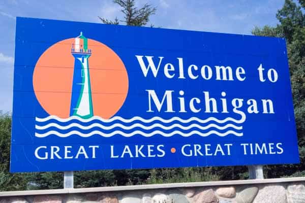 Michigan Welcome Sign