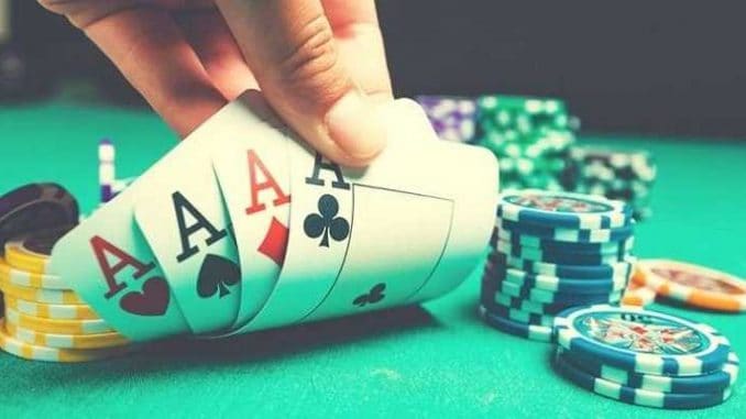 five states approve expanded gambling in 2020 election poker player showing four aces at table with poker chips