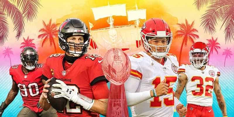 tampa bay buccaneers vs kansas city chiefs in 2021 super bowl 55