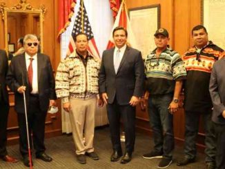 fl governor ron desantis and seminole tribal council