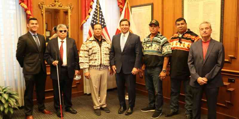 fl governor ron desantis and seminole tribal council