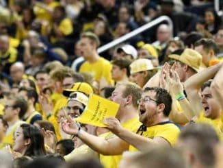 michigan crowd cheering