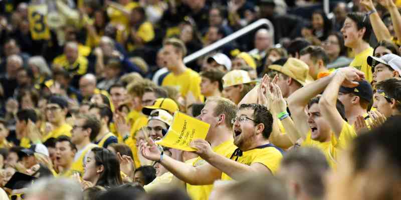 michigan crowd cheering