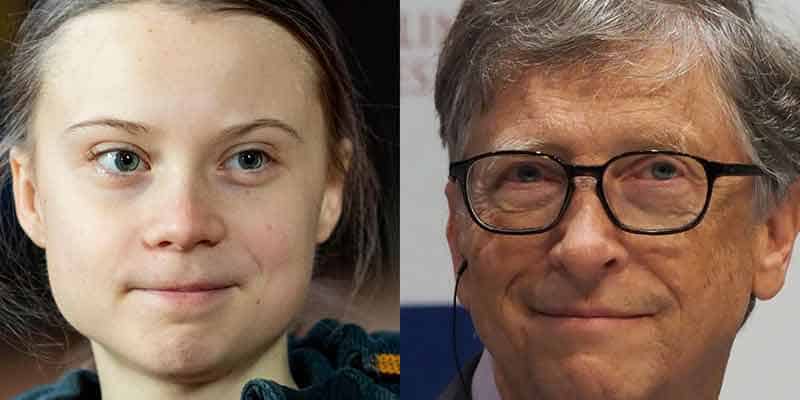Bill Gates and Greta Thurnberg