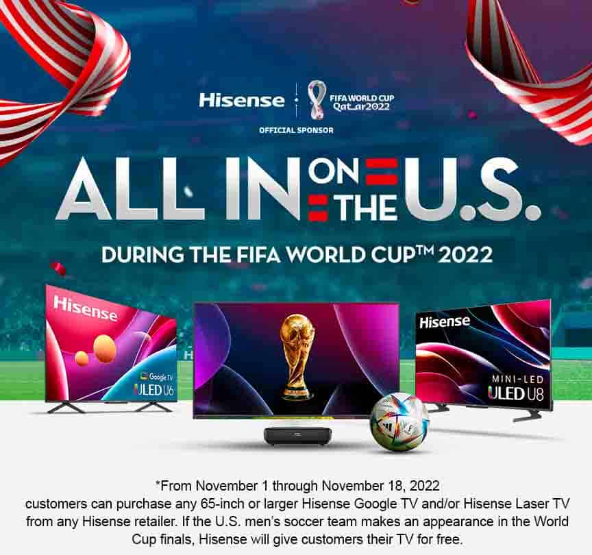 Hisense TV promotion World Cup betting